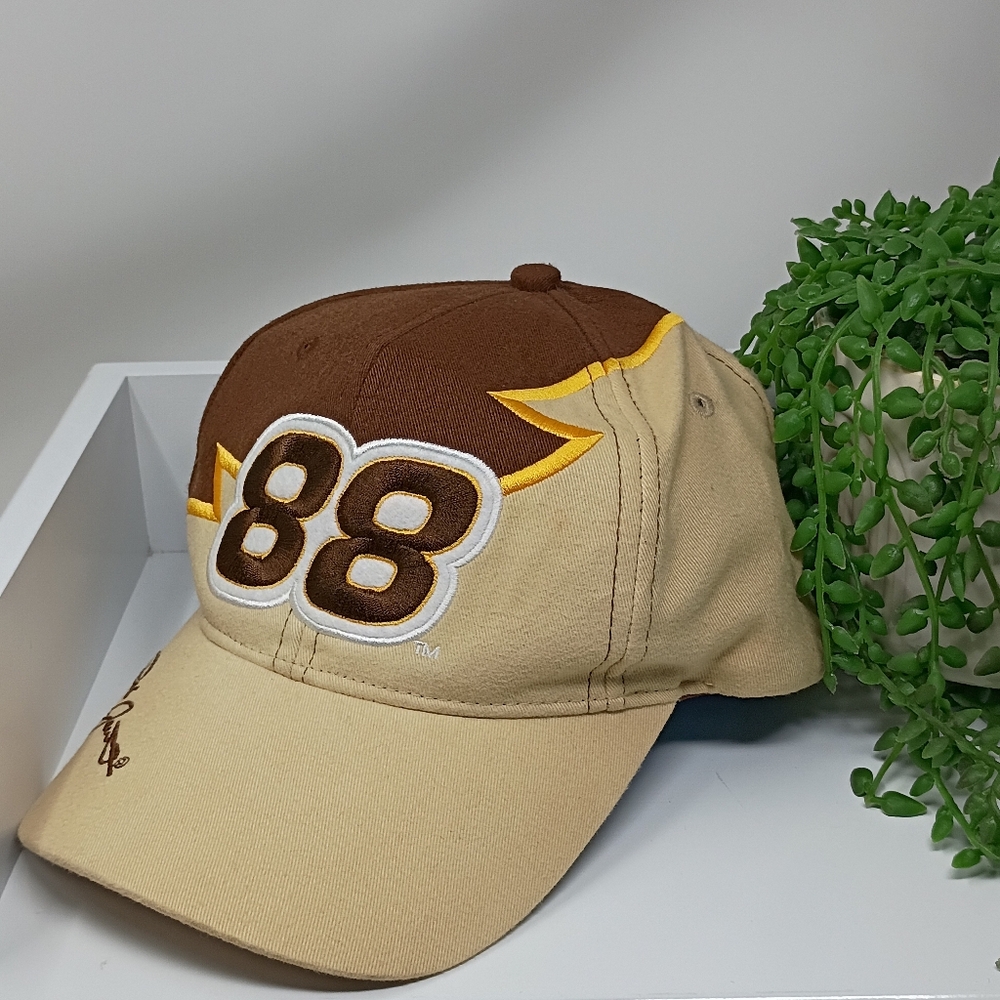 Vintage #88 Dale Jarrett, Brown and Tan Embroidered Cap - Picture 2 of 9